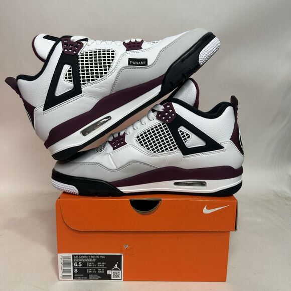Nike Air Jordan 4 Retro x Paris Saint-Germain “Bordeaux” Factory Flaw - Picture 5 of 8